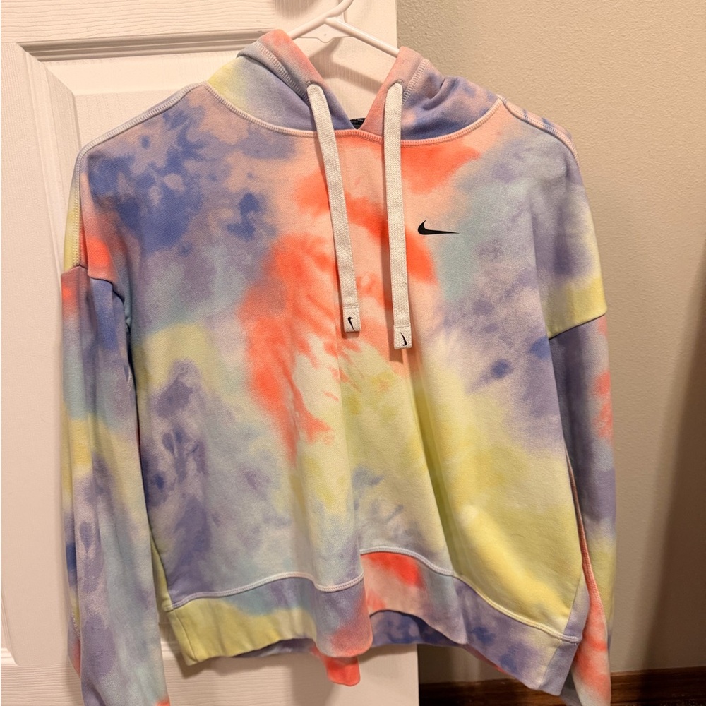 Nike Cropped Multicolor Hoodie with Logo